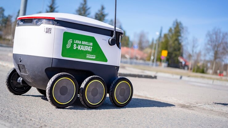 Финский продуктовый ритейлер запускает доставку роботами-курьерами  