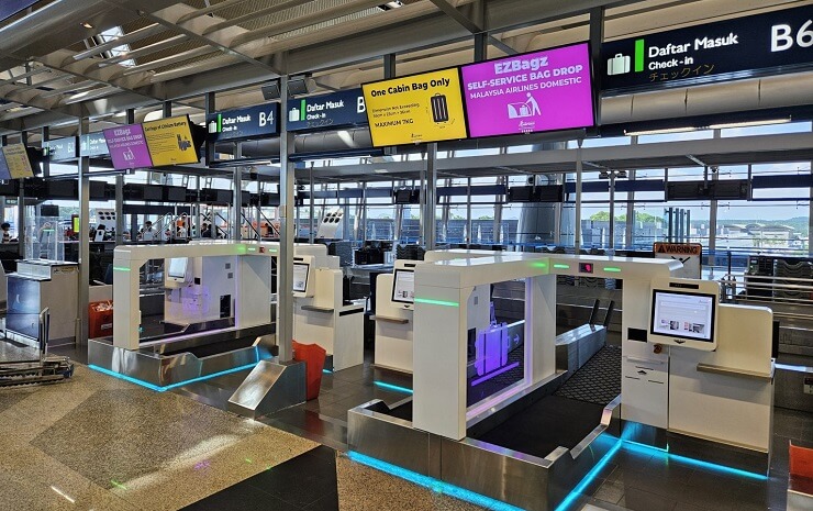 Международный аэропорт Куала-Лумпур установил системы саморегистрации и сдачи багажа