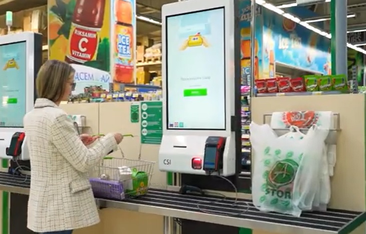 Казахстанские гипермаркеты A-Store запустили кассы самообслуживания