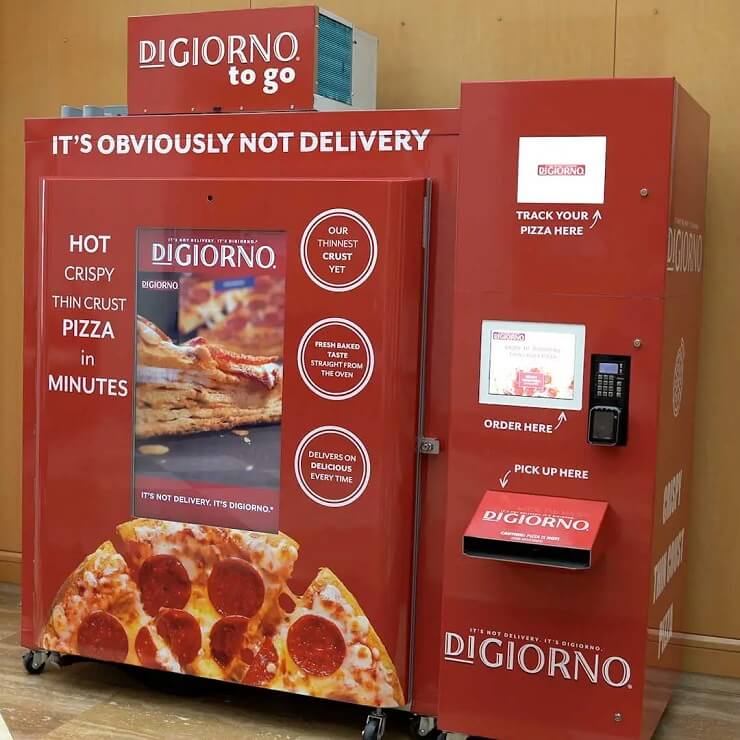 Вендинг автомат DiGiorno Pizza готовит пиццу за считанные минуты