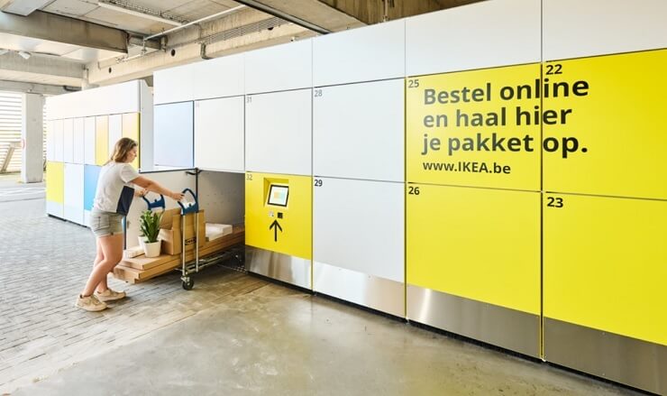 В Бельгии IKEA внедрила выдачу покупок с помощью локеров
