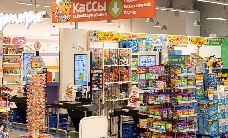 В магазинах детских товаров «Бубль-Гум» устанавливают кассы-самообслуживания