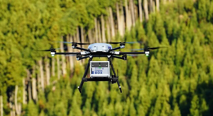 В Японии тестируют беспилотную доставку дронами