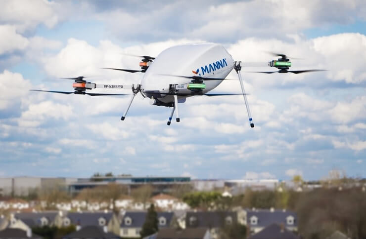 Manna Drone Delivery организовала доставку буррито дронами