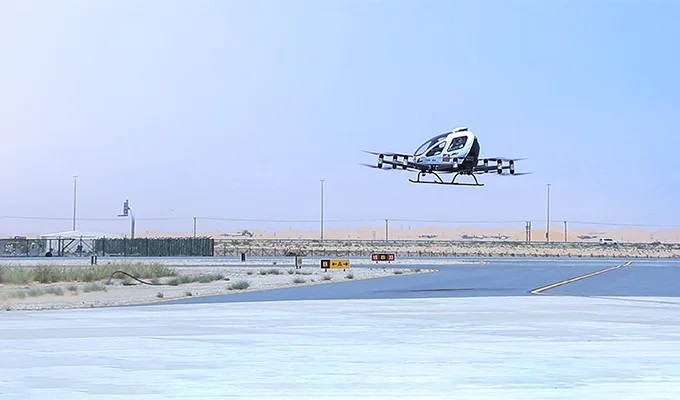 EHang тестирует беспилотное аэротакси в ОАЭ