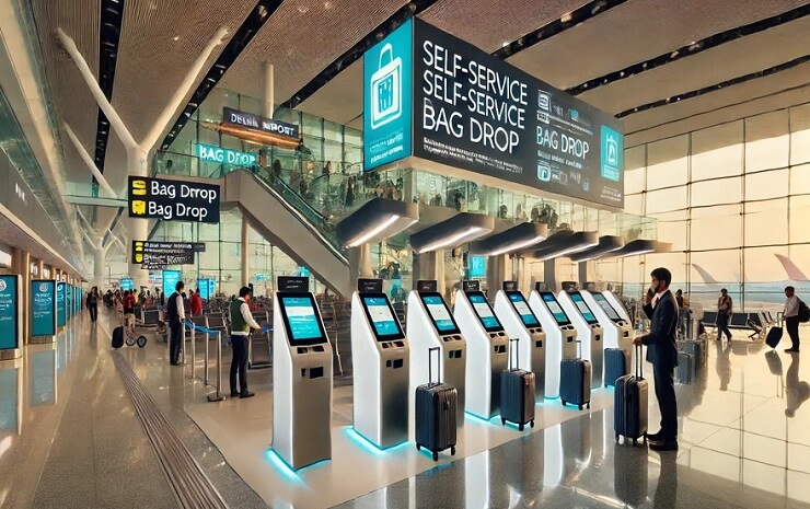Аэропорт Дели внедряет киоски самообслуживания для сдачи багажа