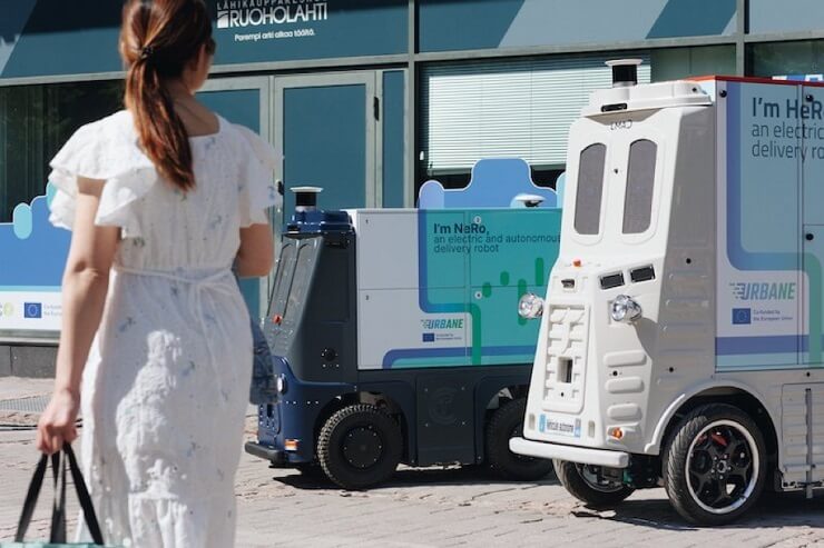 В Хельсинки запущен пилотный проект автономной доставки роботами NeRo