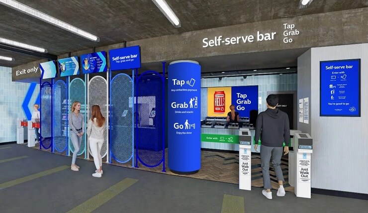 На Арене O2 открывается бар самообслуживания с технологией Amazon Just Walk Out