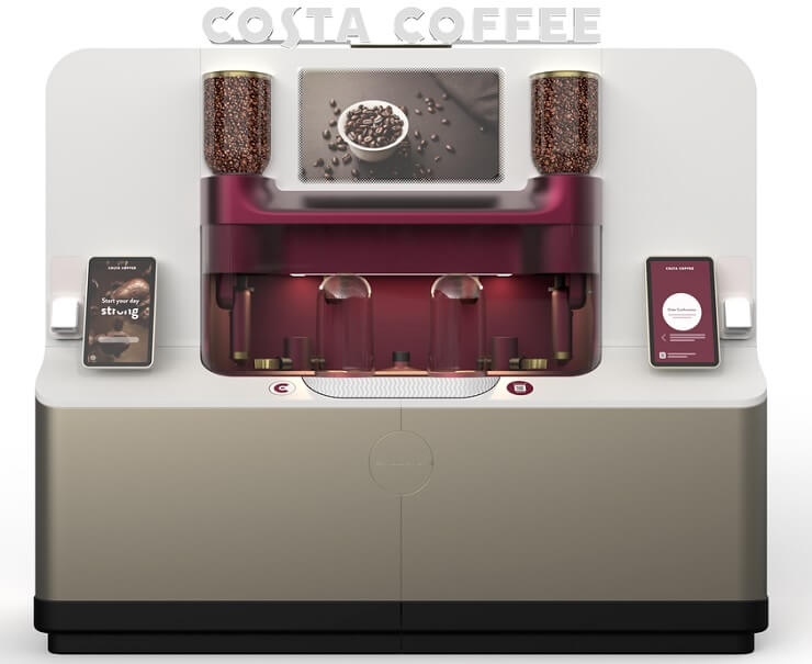 Costa Coffee представила автономную роботизированную кофейню