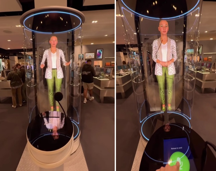 HYPERVSN установил виртуального консультанта AI Hologram Human в Лондоне