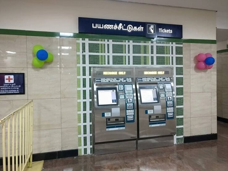 Метрополитен Ченнаи отказывается от билетных автоматов на 41 станции