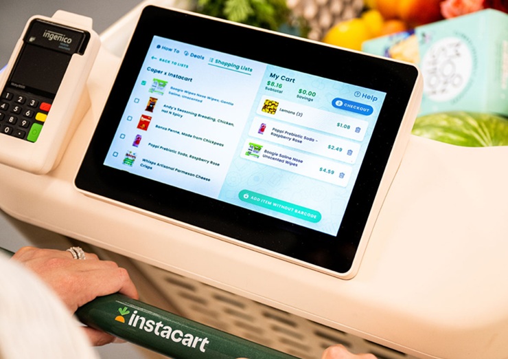 Instacart и Morrisons представят в Великобритании умные тележки Caper Cart с ИИ