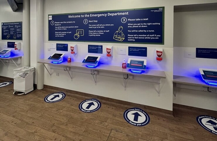 Киоски саморегистрации пациентов запустили в отделении неотложной помощи больницы King's College в Лондоне