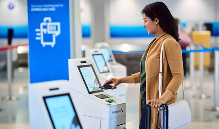 American Airlines расширяет сеть киосков саморегистрации нового поколения 
