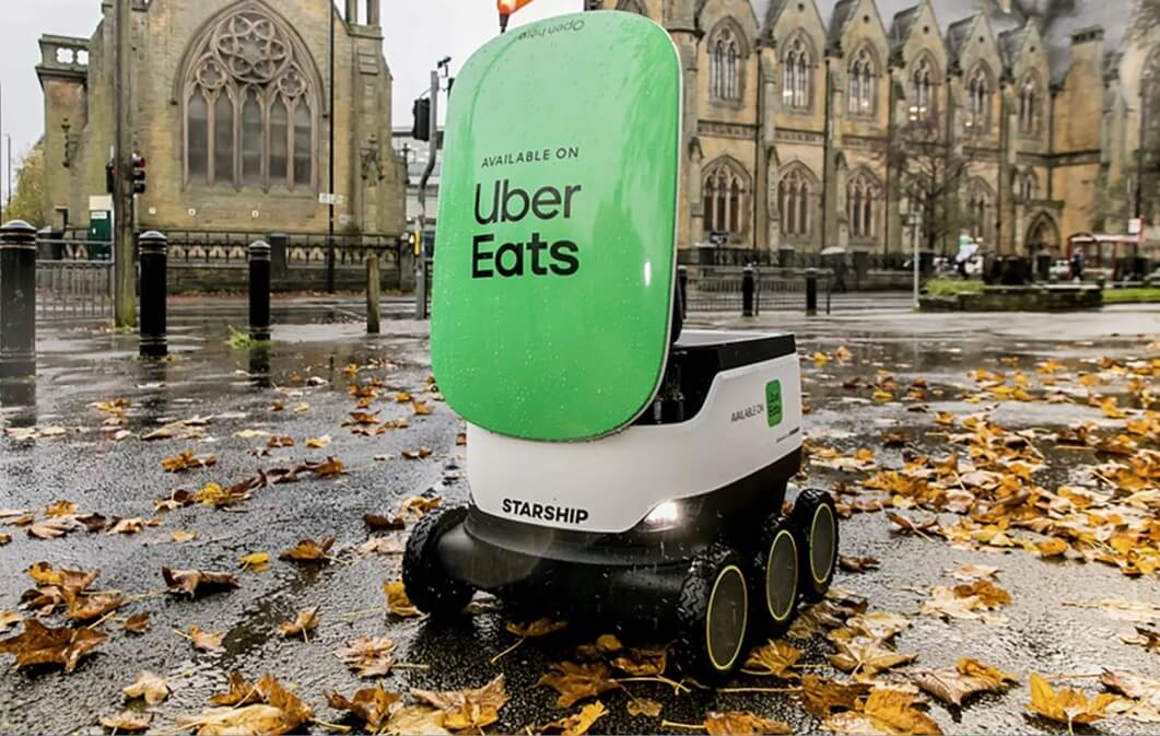 Starship Technologies и Uber Eats расширяют роботизированную доставку по всей Европе и США