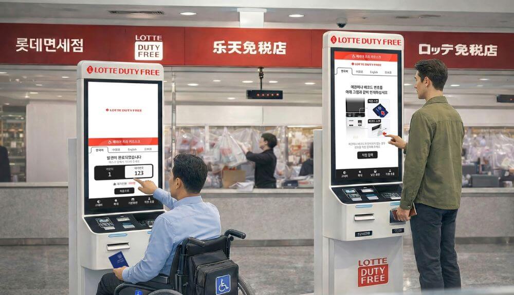 Компания Lotte Duty Free запустила безбарьерные киоски в ключевых аэропортах Кореи