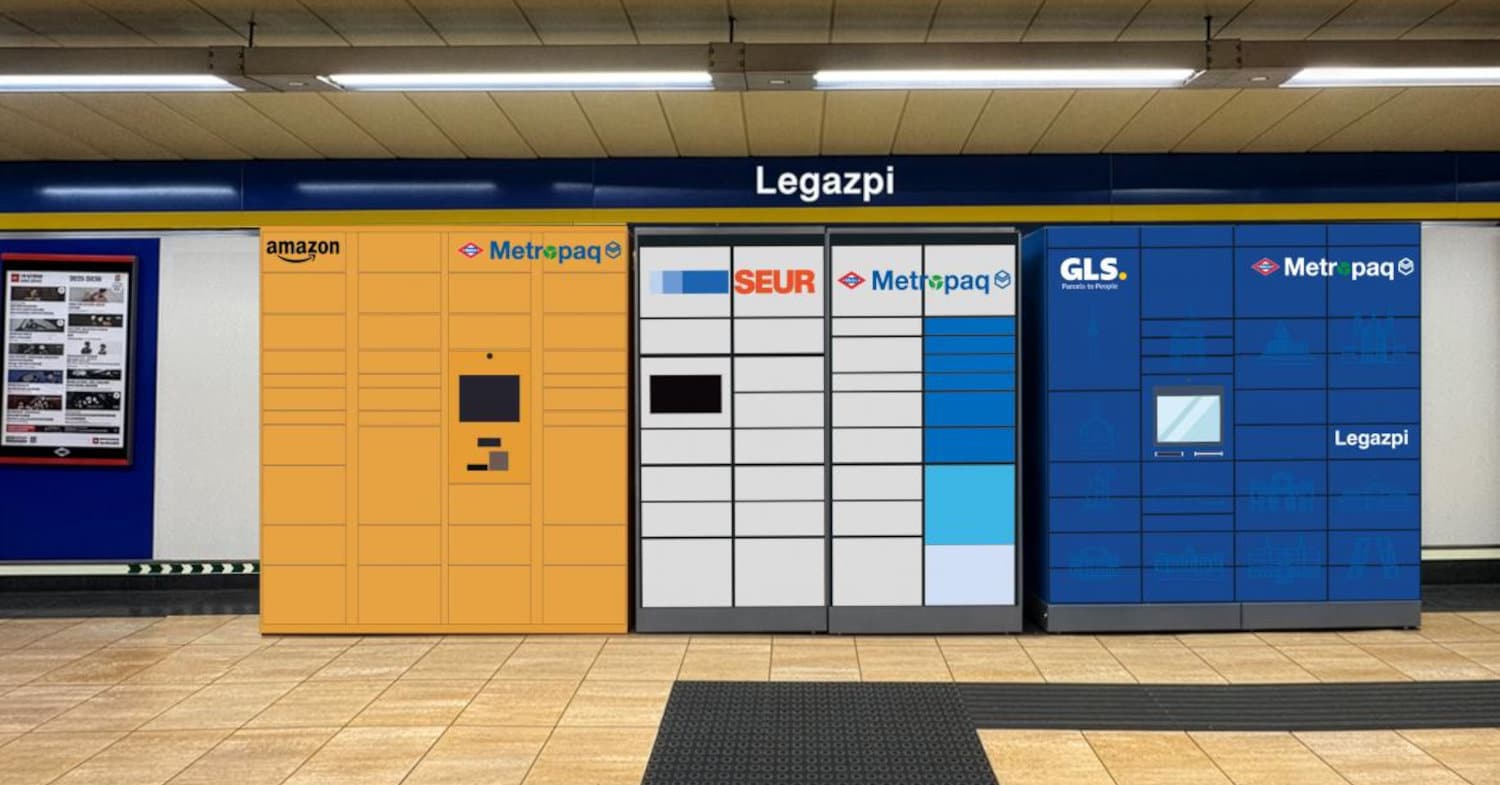 Мадридское метро запускает сеть постаматов Metropaq на своих станциях