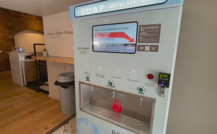 Компания SOAP Refill Station представила вендинг автомат по продаже жидкого мыла