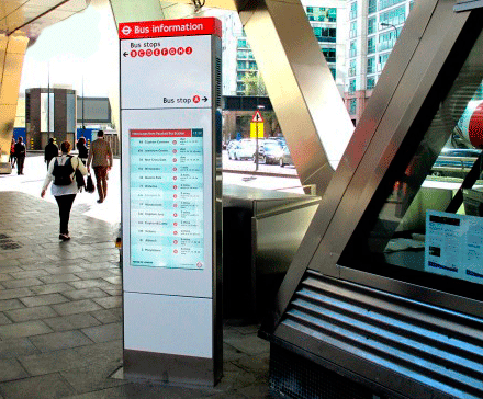 Digital Signage киоски появились на большинстве автовокзалов Лондона