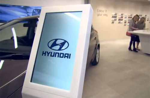 Интерактивный шоурум Hyundai в торговом центре Великобритании