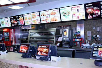 KFC и Pizza Hut внедряют технологию Digital Signage от компании Samsung