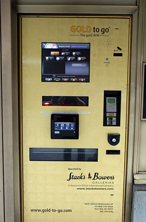 Золотые слитки можно купить в банкомате Нью-Йорка