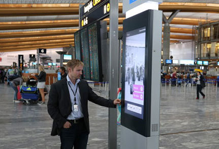 Информационные киоски самообслуживания в аэропорту Осло
