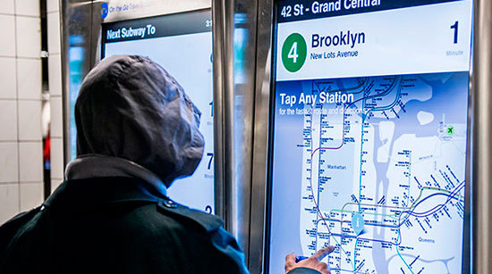 Реализация проекта установки навигационных киосков в метрополитене Нью-Йорка