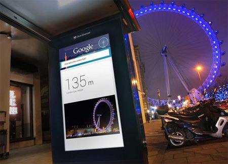 Смарт экраны «Google outside» на улицах Лондона