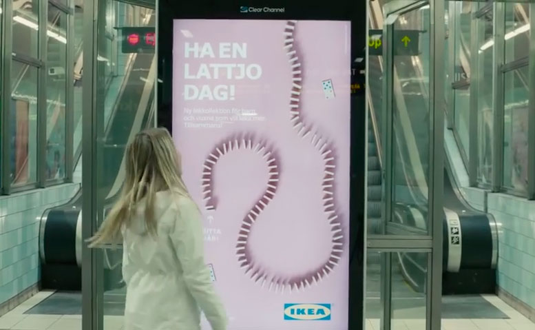 IKEA рекламирует новую серию игрушек с помощью digital signage дисплеев
