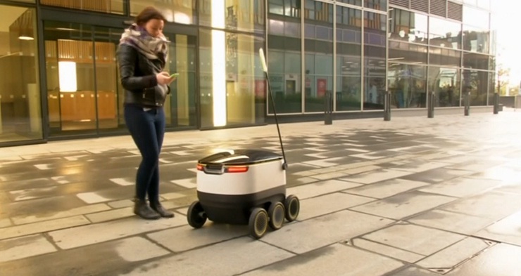 В Лондоне тестируют самопилотируемых роботов доставщиков