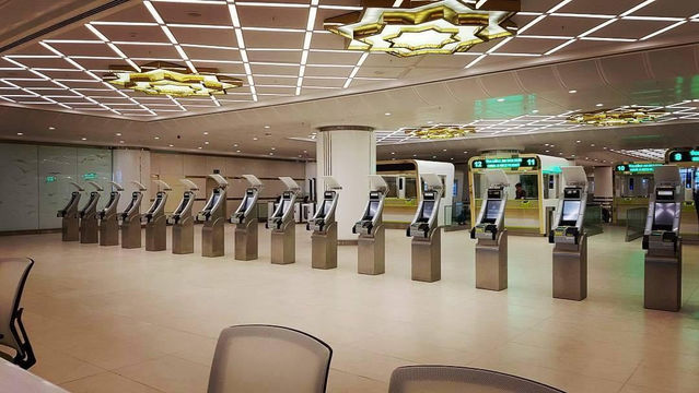 Новый аэровокзальный комплекс в Ашхабаде оборудовали киосками саморегистрации и паспортного контроля