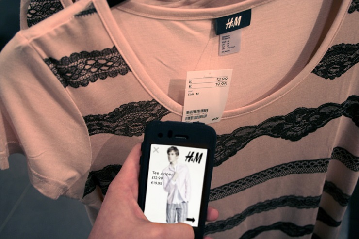 H&M тестирует в Великобритании мобильную технологию Scan & Buy