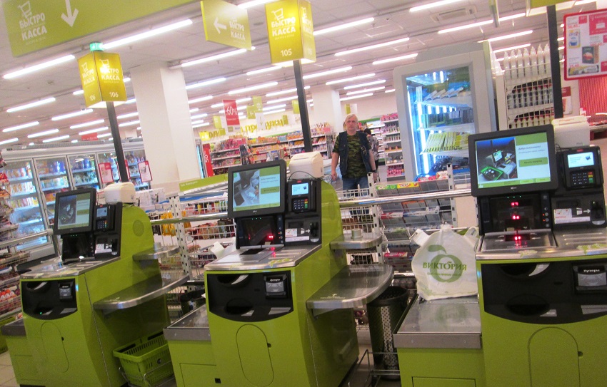 Реконструированные супермаркеты «Виктория» получат кассы самообслуживания