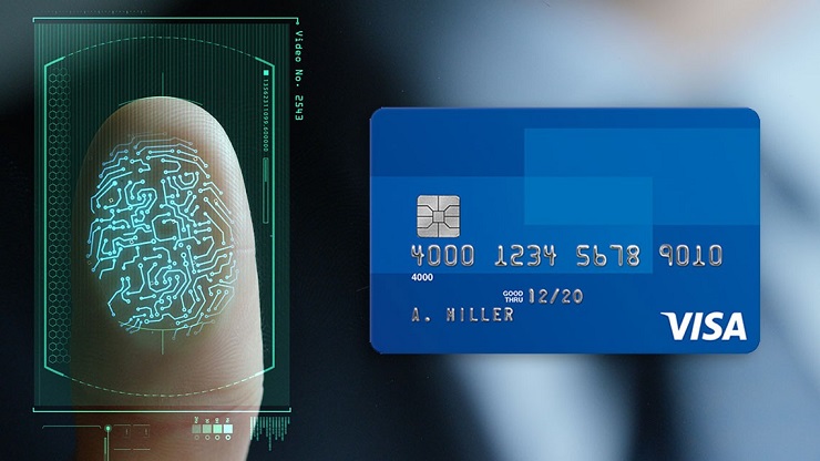 Visa тестирует платежную карту с биометрической идентификацией отпечатков пальцев