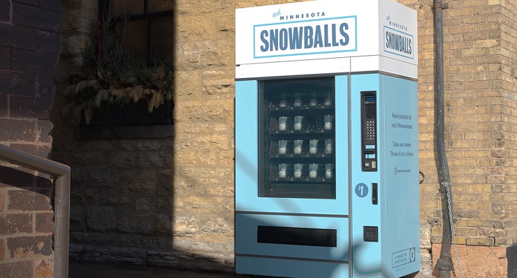 В США установили вендинг автомат со снежками