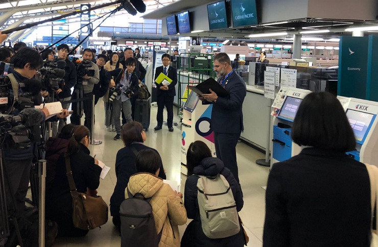 Японский аэропорт Кансай тестирует автономные киоски саморегистрации пассажиров