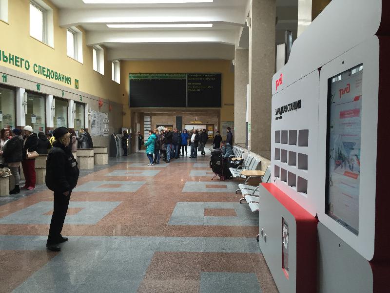 Южный вокзал Калининграда продолжает установку систем самообслуживания для пассажиров