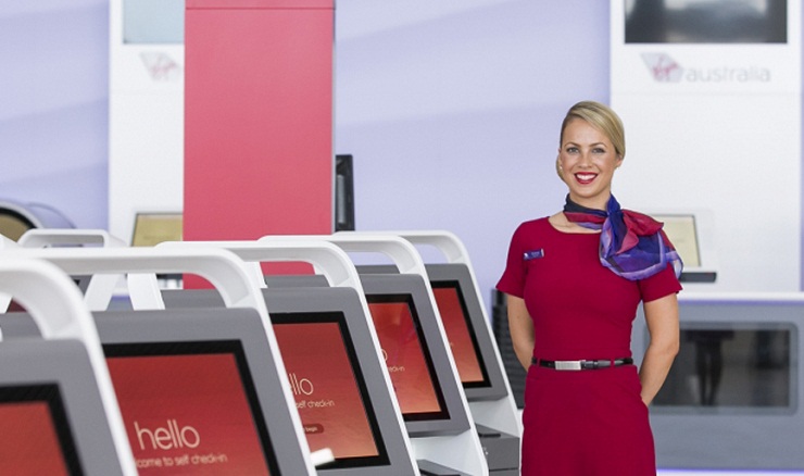 Virgin Australia установит внедряет 15 киосков саморегистрации в австралийском аэропорту Аделаиды